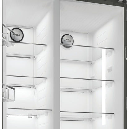 Hotpoint HPG26592XP4UK Side By Side Dual No Frost American Fridge Freezer Silver