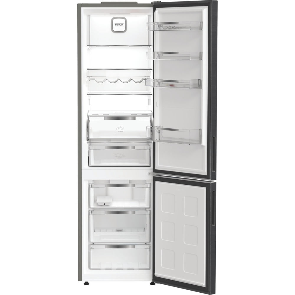 Hotpoint HPK 26403 XBR5UK Dual No Frost 70/30 Fridge Freezer with Even Flow Dark Grey HPK26403XBR5UK