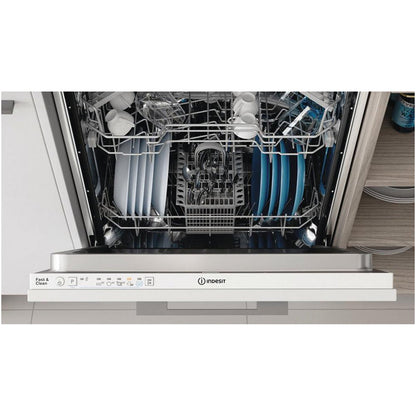 Indesit D2IHL326UK Full Size Integrated Dishwasher with 14 Place Settings White