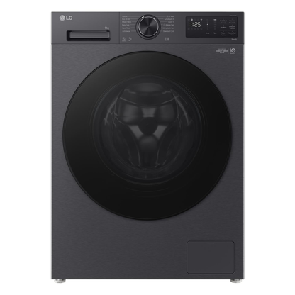 LG F2X50S9TBB 9kg 1200 Spin AI Direct Drive Freestanding Washing Machine Black