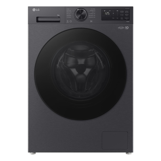 LG F2X50S9TBB 9kg 1200 Spin AI Direct Drive Freestanding Washing Machine Black