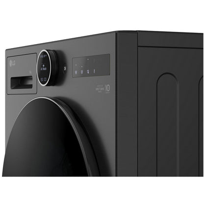 LG F4X7009TBB 9kg 1400 Spin AI Direct Drive Freestanding Washing Machine Black