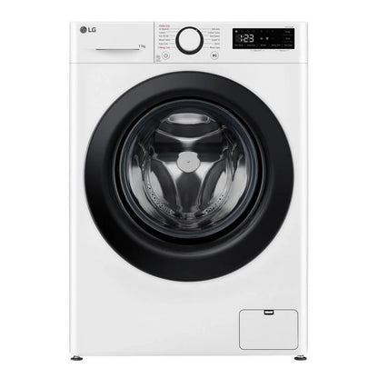 LG F4Y511WBLN1 11kg Steam 1400 Spin Freestanding Front Load Washing Machine White - A Rated