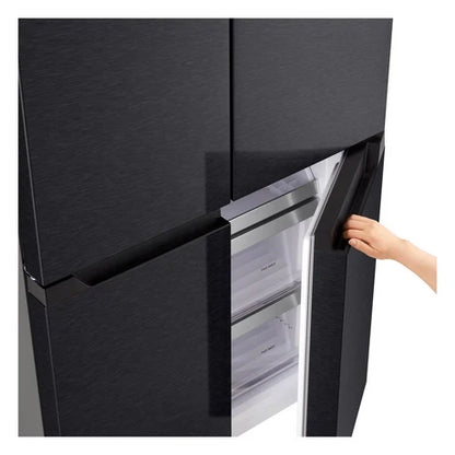 LG GMM42ABBEH 191cm 600L American Style Fridge Freezer in Matte Black - E Rated