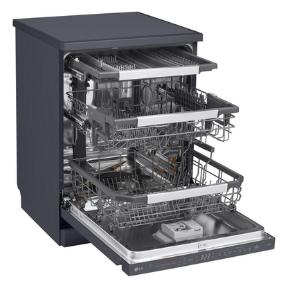 LG TrueSteam DF587HMS QuadWash WiFi Connected Full Size Dishwasher 14 Place Settings Matte Black