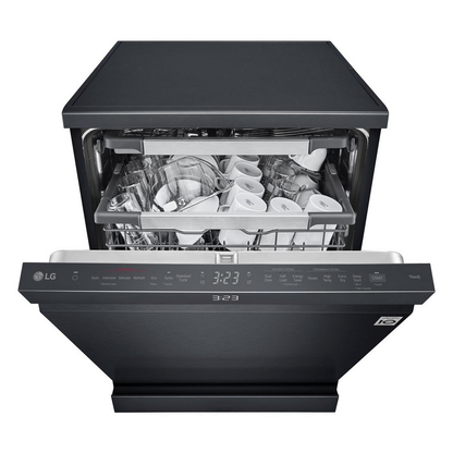 LG TrueSteam DF587HMS QuadWash WiFi Connected Full Size Dishwasher 14 Place Settings Matte Black