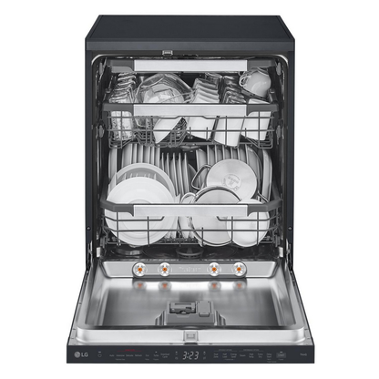 LG TrueSteam DF587HMS QuadWash WiFi Connected Full Size Dishwasher 14 Place Settings Matte Black