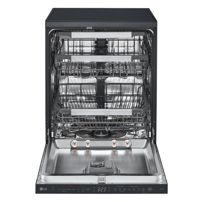 LG TrueSteam DF587HMS QuadWash WiFi Connected Full Size Dishwasher 14 Place Settings Matte Black