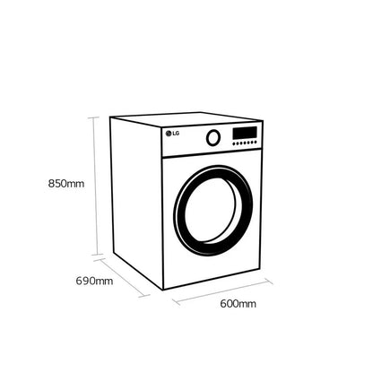 LG V7 FDV709W WiFi Connected 9kg DUAL Inverter Heat Pump Tumble Dryer White A++ Rated