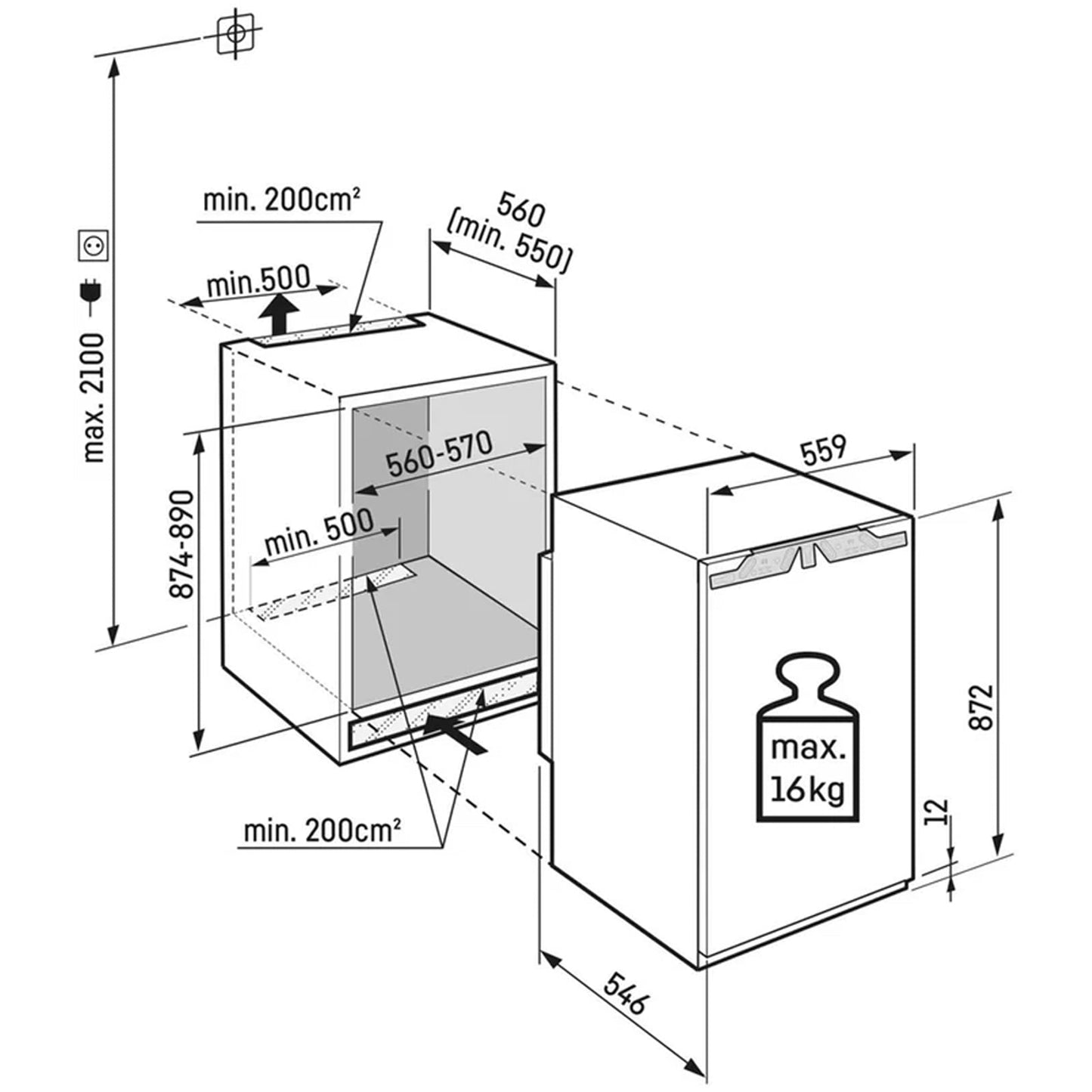 Liebherr Prime IRCI3950 Fully Integrated Larder Fridge with Easy Fresh