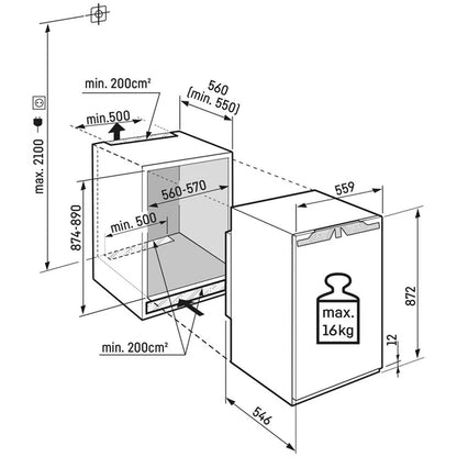 Liebherr Prime IRCI3950 Fully Integrated Larder Fridge with Easy Fresh