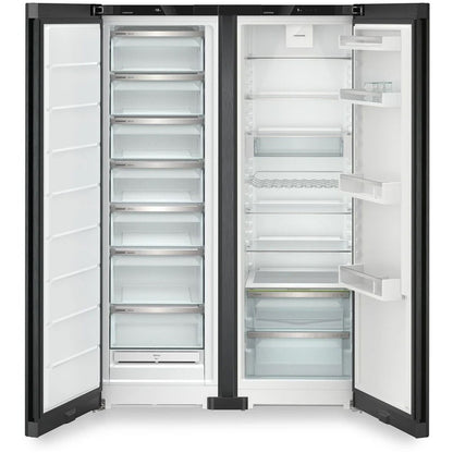 Liebherr XRFBD5220 677L Freestanding No Frost Black Side by Side Fridge Freezer in Black Steel