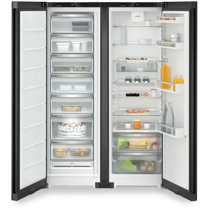 Liebherr XRFBD5220 677L Freestanding No Frost Black Side by Side Fridge Freezer in Black Steel
