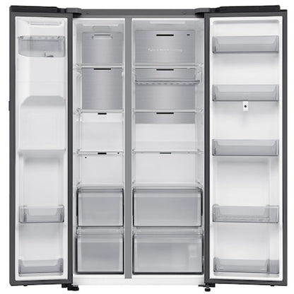 Samsung Bespoke AI RS90F66BEFEU Plumbed American Fridge Freezer with Family Hub Black