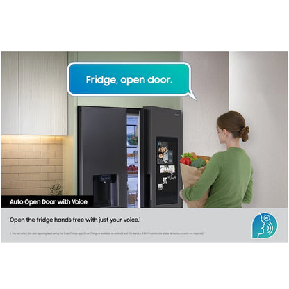 Samsung Bespoke AI RS90F66BETEU Plumbed American Fridge Freezer with Family Hub Silver