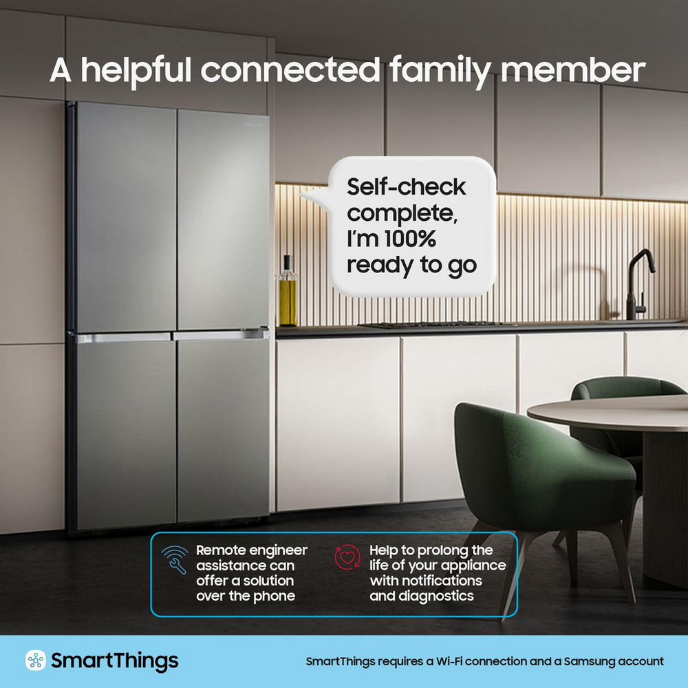 Samsung Series 9 RS90F64EEFEU Bespoke AI Home 621L Total No Frost American Fridge Freezer Black